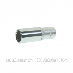 Головка торцевая 20мм 1/2" 12-гранная глубокая L=80мм ЭВРИКА ER-91513-12 /1/10