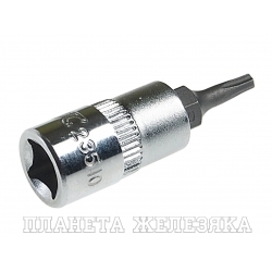 Бита-головка 1/4" TORX T10Hх37мм с отверстием JTC