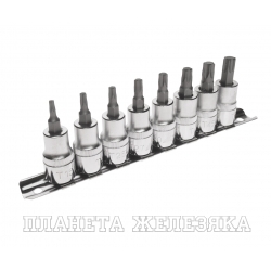 Набор бит-головок 3/8" TORX T15-T50 8 предметов JTC