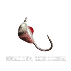 Мормышка вольф Мидия с ушком краш 3мм 0,58гр 180 с камнем (MW-2430-180) Helios