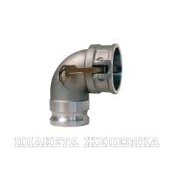 Камлок алюминиевый тип DА (переходник 90° розетка 4" х ниппель 4"), TL400DAAL90