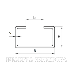 Металлический профиль C3 10x20 L=2000 для направляющих скольжения, NCmetalC3-ISKRA