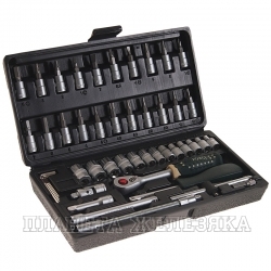 Набор торцевых головок и насадок RF-2462-5: 1/4"DR 6-гранных 46пр. ROCKFORCE /1/10