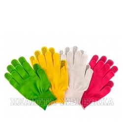 Перчатки в наборе, 4 пары, цвета в ассортименте, ПВХ точка, L, Россия// Palisad