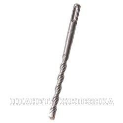 Бур по бетону, двойная спираль, Cobalt W-tip, 10x160 мм, SDS PLUS// Denzel