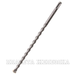 Бур по бетону, двойная спираль, Cobalt W-tip, 12x260 мм, SDS PLUS// Denzel