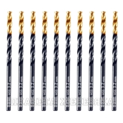 Сверло по металлу, 3,2 мм, HSS-Tin, Golden Tip, 10 шт.// Denzel