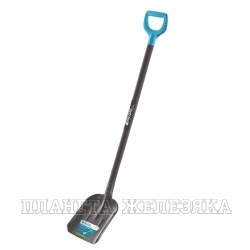 Лопата совковая, 235х285х1310 мм, ребра жесткости, деревянный черенок, с рукояткой, LUXE// Palisad