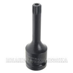 Головка-бита SPLINE глубокая ударная 1/2", M10 с отверстием ROCKFORCE RF-24807810T /1