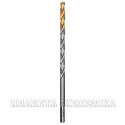 Сверло спиральное по металлу 6,5 х 148 мм, Р6М5, Golden Tip, удлиненное// Denzel