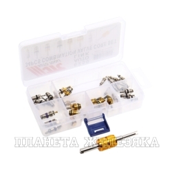 Набор золотников для кондиционера R12 x 10, R134a x 5, FORD/CITROEN x 4, HYUNDAI x 4, R134a M8 x 4, R134a M10 x 3, BENZ/BMW x 3 JTC