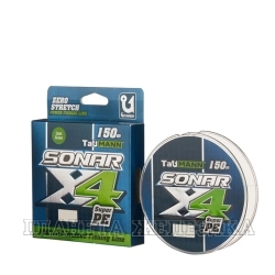 Леска плетёная TauMANN Sonar PE X4 150m #4 (0.33mm) Dark Green