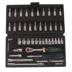 Набор торцевых головок и насадок RF-2462-5: 1/4"DR 6-гранных 46пр. ROCKFORCE /1/10