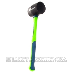 Киянка резиновая, 450г., черная резина, фибергласовая рукоятка// Сибртех