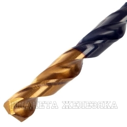 Сверло по металлу, 4,8 мм, HSS-Tin, Golden Tip, 10 шт.// Denzel