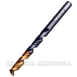 Сверло по металлу, 4,5 мм, HSS-Tin, Golden Tip, 10 шт.// Denzel