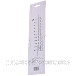 Набор торцевых головок RF-3111-9: 3/8"DR 12-гранных  на планке 11пр. ROCKFORCE /1/10