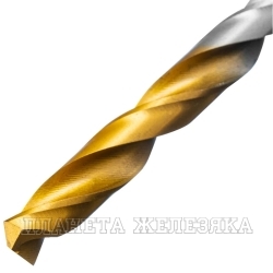 Сверло спиральное по металлу 6,5 х 148 мм, Р6М5, Golden Tip, удлиненное// Denzel