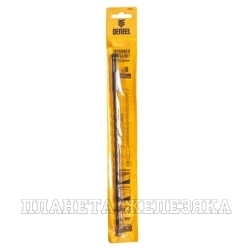 Бур по бетону, двойная спираль, Cobalt W-tip, 8x260 мм, SDS PLUS// Denzel