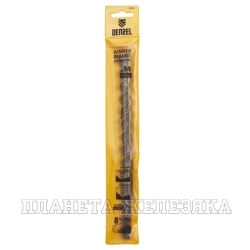 Бур по бетону, двойная спираль, Cobalt W-tip, 14x260 мм, SDS PLUS// Denzel