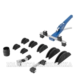 Трубогиб ручной механический, башмаки 1/4"–7/8", в пластиковом кейсе// Stels