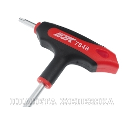Двусторонний ключ TORX с отверстием и Т-образной рукояткой T30H JTC