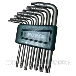 Набор ключей TORX 7 пр.T10-T40 Г-обр.коротких FORCE