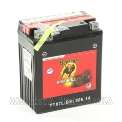 Аккумулятор для мотоциклов BANNER Bike Bull 12V 6 а/ч AGM YTX7L-BS 506 14 обр.пол.cухоз.+электр.