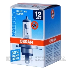 Автолампа 12V H4 60/55W P43t OSRAM SUPER +30%