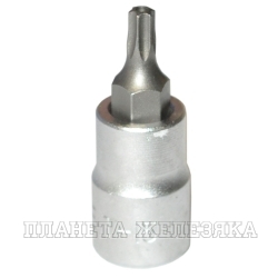 Головка-бита TORX T15Н 1/4" L=32 мм с отверстием FORCE