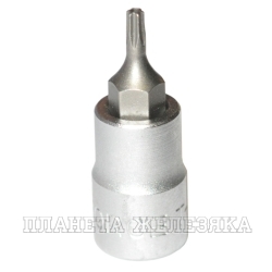 Головка-бита TORX T08Н 1/4" L=32 мм с отверстием FORCE