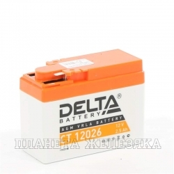 Аккумулятор для мотоциклов DELTA 12V 2.5 а/ч AGM CT 12026 YTR4A-BS бок.клеммы залит заряжен