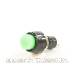 Выключатель кнопка 250V 1А ON-OFF б/фикс.зеленая micro REXANT