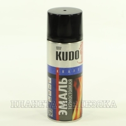 Краска термостойкая KUDO черная 520мл аэрозоль