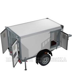 Прицеп-фургон легковой ИСТОК 3791G1 R-13 Кузов мм 1890х1240х900 г/п 400кг под заказ