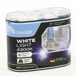 Автолампа 12V H7 55W PX26d CLEARLIGHT WhiteLight к-т