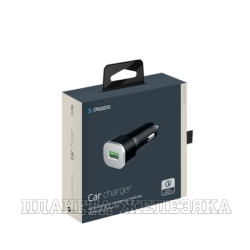 Устройство зарядное для мобильных устройств Deppa USB Quick Charge 3.0, черный
