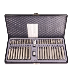 Набор бит 42 пр.3/8",1/2" с адаптерами в кейсе ROCKFORCE