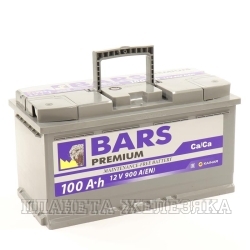 Аккумулятор BARS Premium 100 а/ч обр. полярность пуск.ток 900A