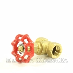 Кран клиновой M1/2"-M1/2" латунь, ручка-колесо ЗУБР