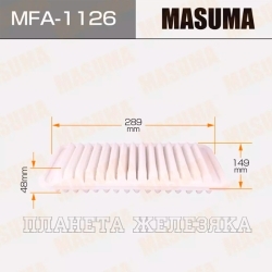 Фильтр воздушный (элемент) TOYOTA Avensis(T25),Corolla(E12) MASUMA