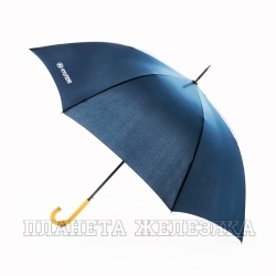 Зонт HYUNDAI трость ручка -дерево, r138 см, синий OEM