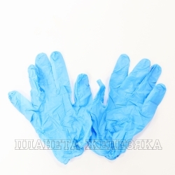 Перчатки нитриловые синие 2шт р.XL Wally Plastic