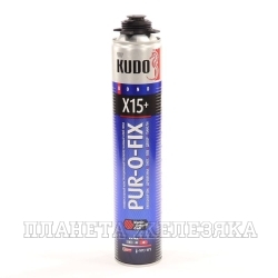 Клей-пена универсальный KUDO PUR-O-FIX X15+ EXTRA FIX 1л