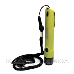 Свисток спасательный с фонариком Ultrak 125 желтый