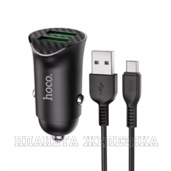 Устройство зарядное для мобильных устройств Hoco Z39 QC3.0+micro cable черное
