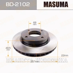 Диск тормозной NISSAN Almera Classic,Almera(N16),Primera(P10,P11) передний MASUMA (к-т 2шт)