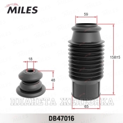 Отбойник амортизатора MITSUBISHI Lancer9,10,ASX,Outlander1 + пыльник заднего лев/прав MILES