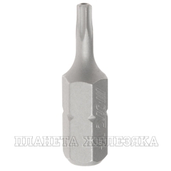 Бита TORX Т09H L=25мм 1/4" с отверстием JTC