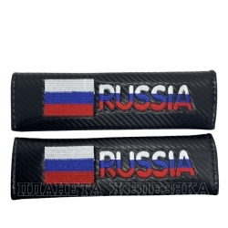 Накладка Russia на ремень на ремень безопасности ткань вышивка